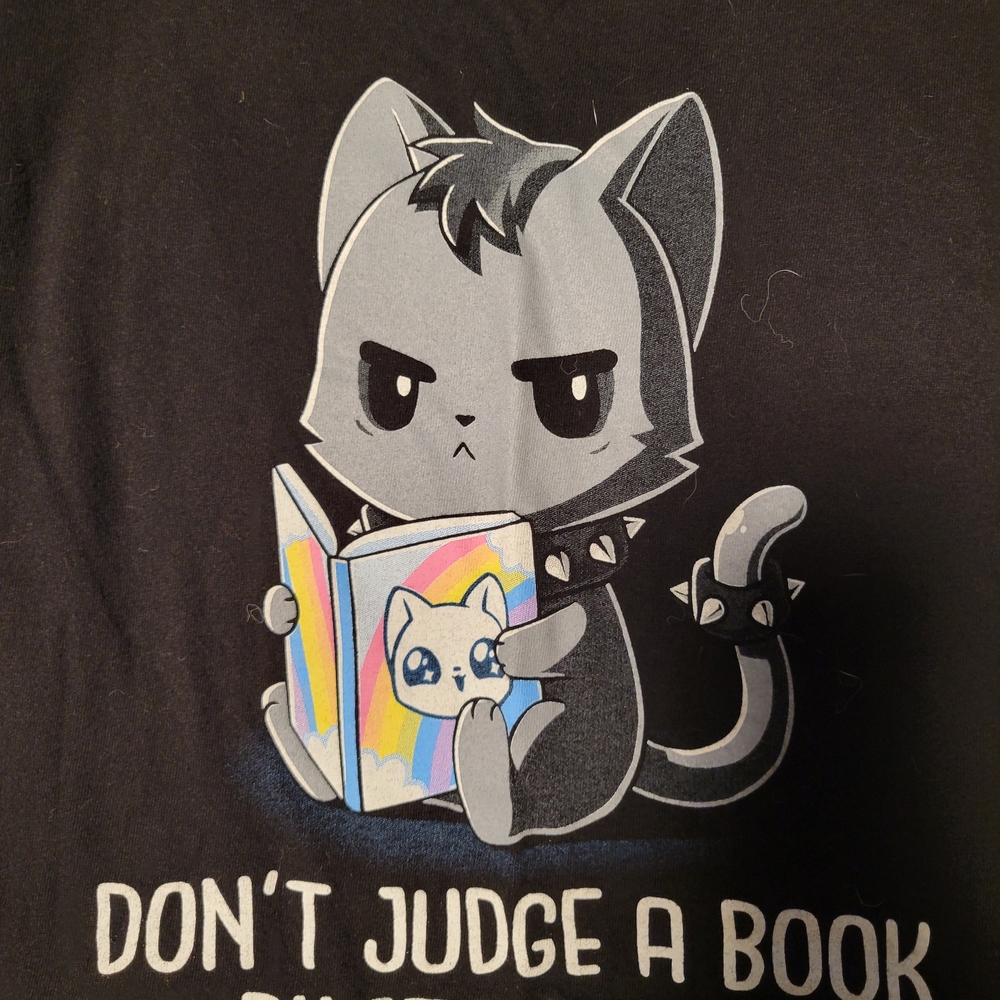 Kawaii Cat Black T Shirt